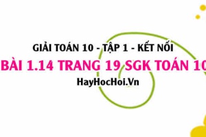 Giải bài 1.14 trang 19 Toán 10 Tập 1 SGK Kết nối tri thức
